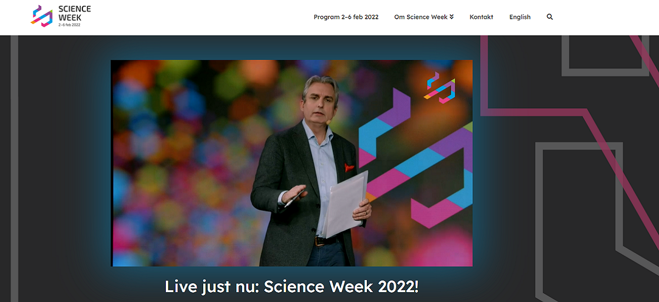 Science Week 2022 pågår - välkommen att förkovra dig via digitala sändningar!