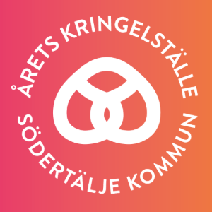 Logga för årets kringelställe. En kringla med orden Årets Kringelställe runt