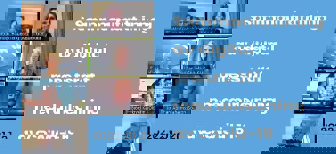 Bild på deltagare vid digital pressträff 21 januari 2022
