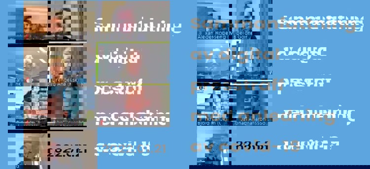 Bild på deltagare vid digital pressträff 21 januari 2022