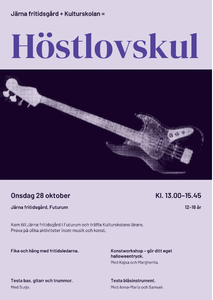 Affisch med elgitarr.