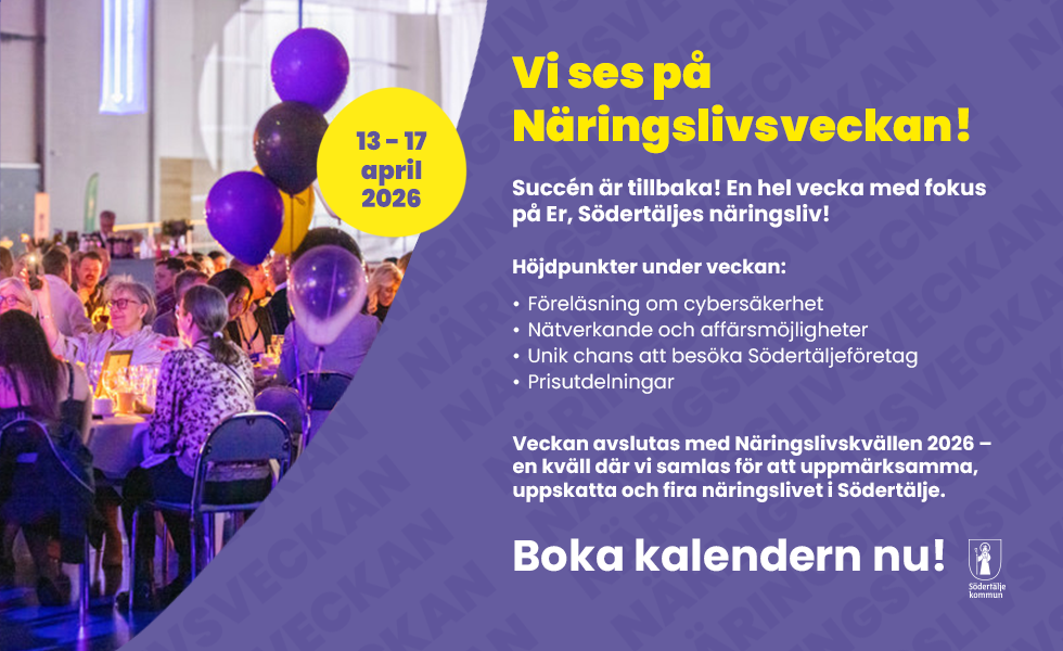 Inbjudan till Näringslivsveckan 2026. Allmän info om vad som sker under veckan. 13 till 17 april. 