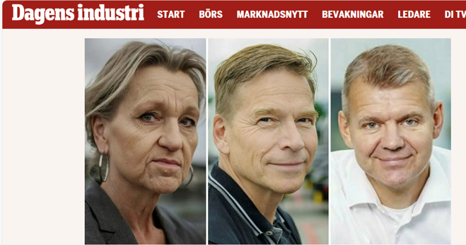 tre politikers porträttbilder