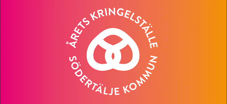 Grafisk bild av en kringla. Årets Kringelsställe står skrivet i en cirkel.