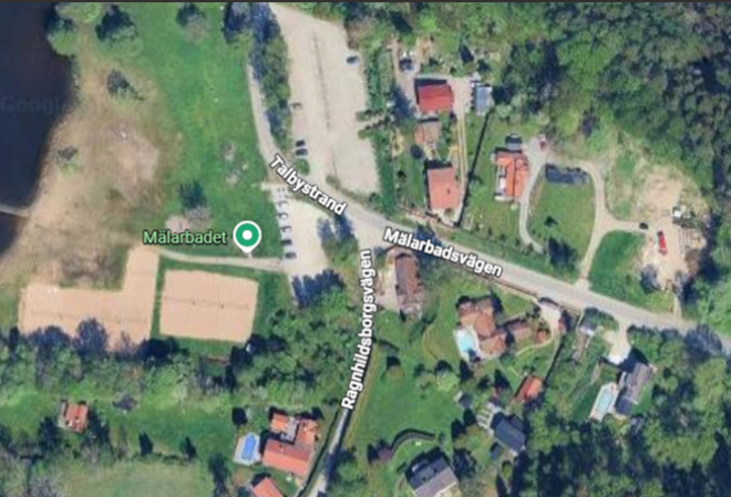 Gång- och cykelväg på Mälarbadsvägen byggs om.