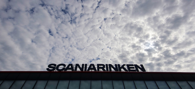 Skylt Scaniarinken Södertälje Foto: Pontus Orre