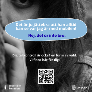 Bild på en av affischerna från kampanjen Svartsjuka är inte romantiskt.