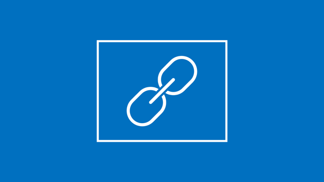 En visualisering av en kedjelänk som symboliserar webblänkar