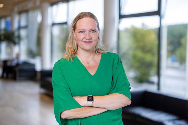 Porträtt av Linda Färggren, Gruppledare Södertälje kommun. Foto Liza Simonsson
