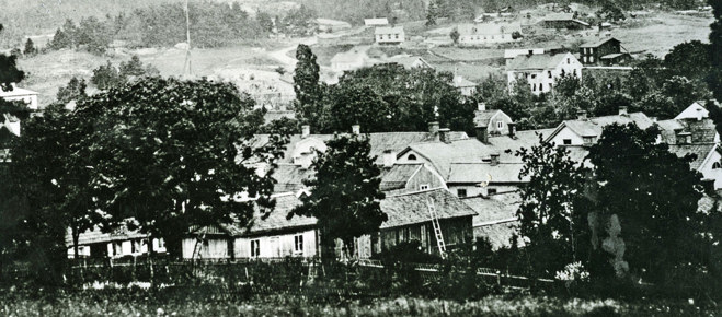 Bild på Oxbacken ca 1860-tal i Södertälje