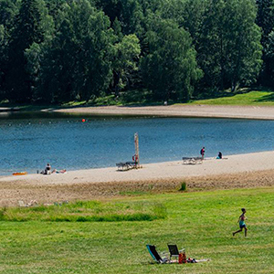 Farstanäs camping, strandvy.