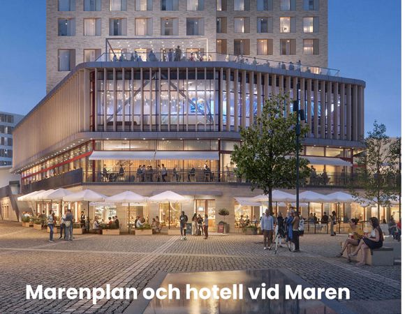 Marenplan och hotell vid maren