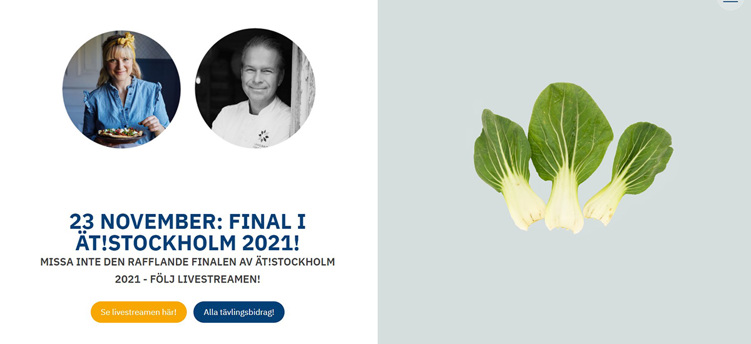 skärmdump från webbsidan för mattävlingen Ät Stockholm 2021