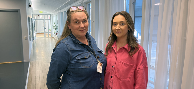 Porträttbild av Elisabeth Hagberg och Linnea Kindström.