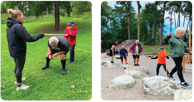 Utomhusträning i Badparken