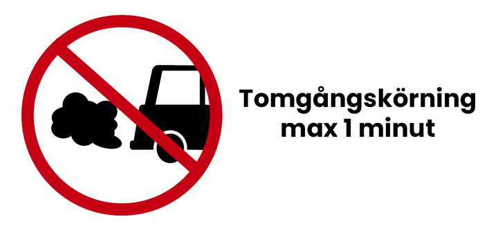 illustration förbud tomgångskörning