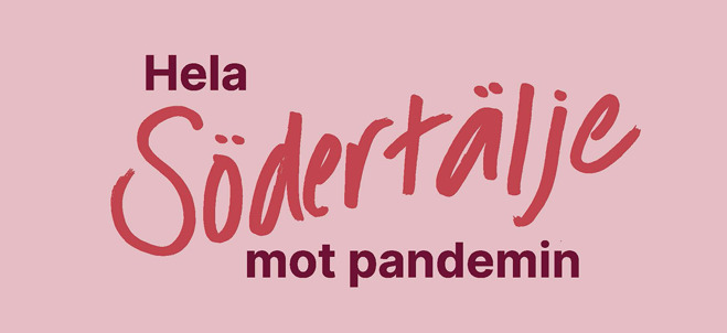 Illustration med texten Hela Södertälje mot pandemin