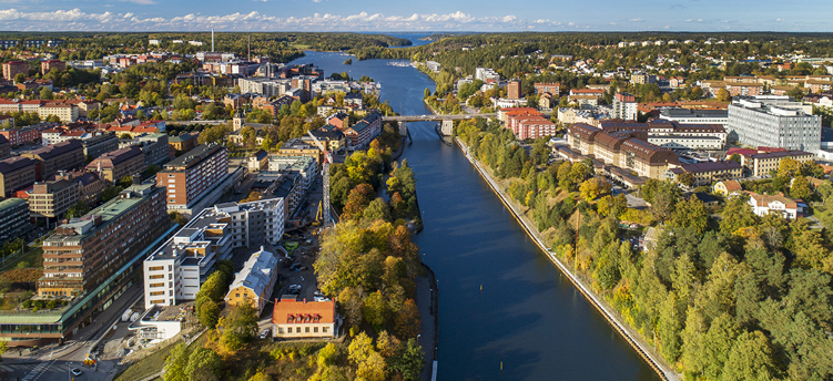 vy över kanalen Södertälje