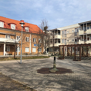 Artursberg två byggnader och ett torg