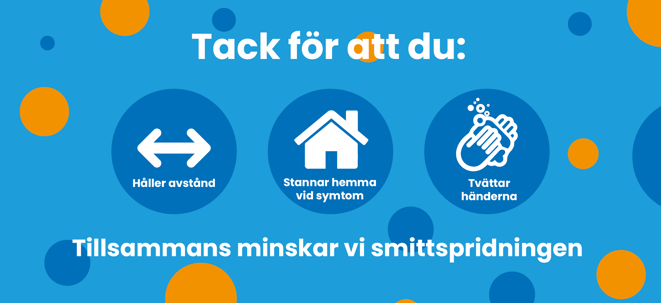 Illustration som säger att vi tillsammans minskar smittspridningen.