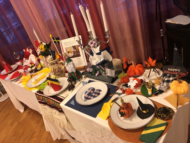 Exempel på dukning för stämningsfulla måltider på vård- och omsorgsboende.