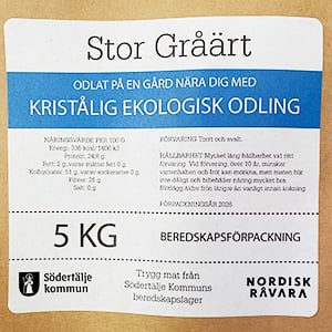 Om beredskapslagret med baljväxter används i ett krisläge får köken förpackningar på 5 kilo.