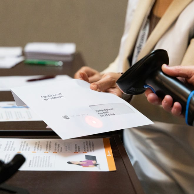 Förtidsrösta med scanner