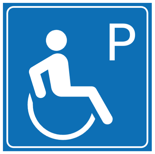 Bild föreställande en parkeringsskylt för rörelsehindrade