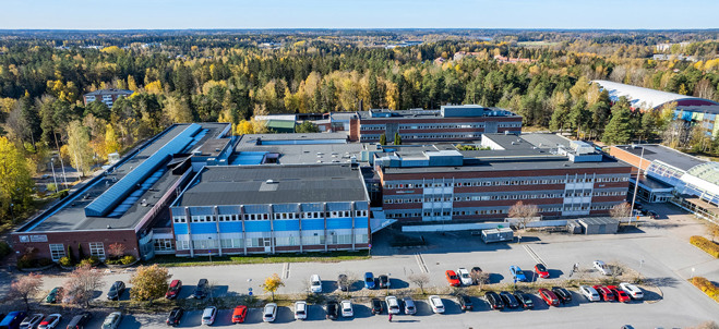 flygfoto över Torekällgymnasiet
